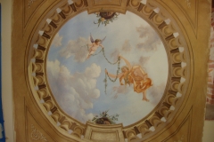 sky and balustrade mural