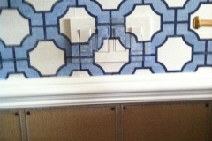 switch plates painted to match wallpaper