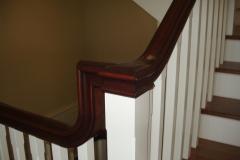 aged patina on handrails